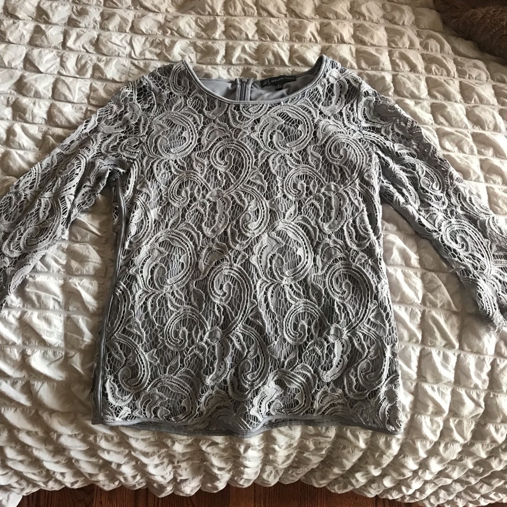 Grey Lace Blouse